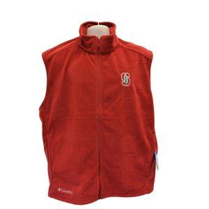 Stanford University Columbia Men's Red Fleece Sleeveless Vest XL